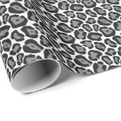 Girly Schnee-Leopard-Muster-Packpapier Geschenkpapier (Rolleneckpunkt)
