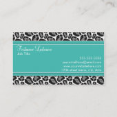 Girly Schnee-Leopard-Salon-Visitenkarten Visitenkarte (Rückseite)