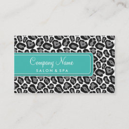 Girly Schnee-Leopard-Salon-Visitenkarten Visitenkarte