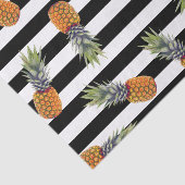 Girly Schwarzes des Sommer-Ananas-Muster-| Striped Seidenpapier (Ausschnitt)