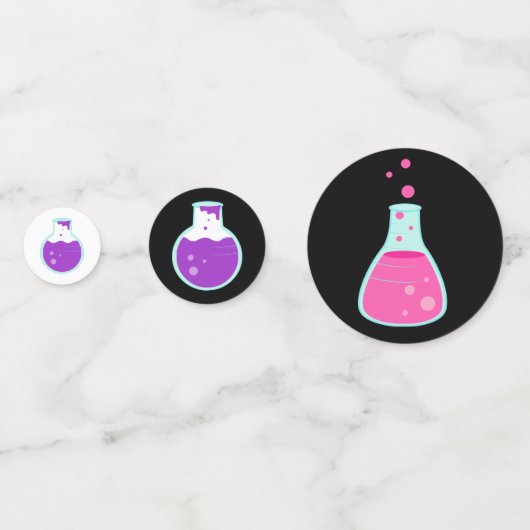 Girly Science Party Konfetti (Vorderseiten)