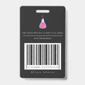 Girly Science Party Security Pass Ausweis (Rückseite)