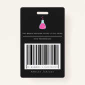 Girly Science Party Security Pass Ausweis (Rückseite)