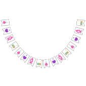 Girly Science Party Wimpelkette (Alle)