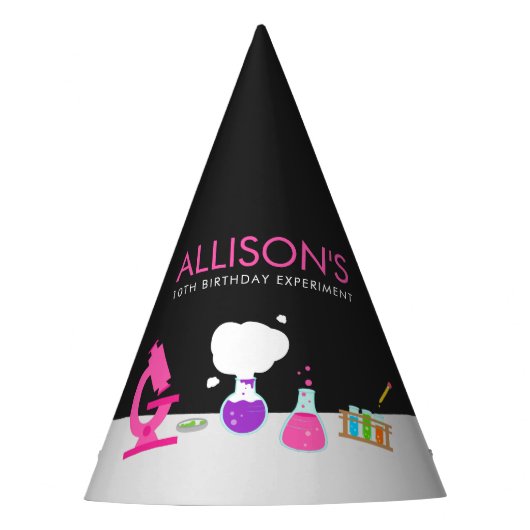Girly Science Partyhütchen (Vorderseite)