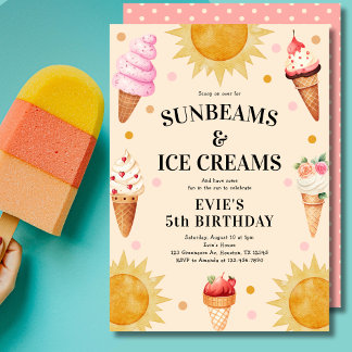 Girly Scoop über Ice Cream 5. Geburtstagsparty Einladung