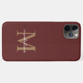 Girly-Script-Baumwolle gegossen Red Gold Monogram Case-Mate iPhone Hülle (Rückseite (Horizontal))