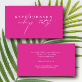 Girly Script Calligraphy Modern Makeup Artist Visitenkarte