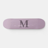 Girly Script Individuelle Name Monogram Skateboard (Horizontal)