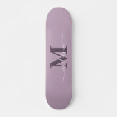 Girly Script Individuelle Name Monogram Skateboard (Vorne)