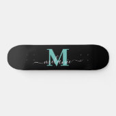 Girly Script Individuelle Name Monogram Skateboard (Horizontal)