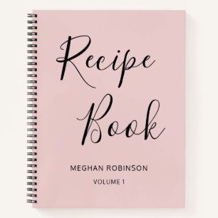 Girly Script Kochbuch Errötend Personalisiertes Re Notizblock