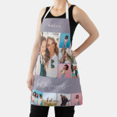 Girly Script Multi Foto bester Freund moderne lila Schürze (InSitu)