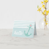 Girly Seeanker hallo Karte (Gelbe Blume)