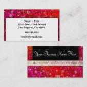 Girly Sequin Kristall Glitzer Bling Beruflich Visitenkarte (Vorne/Hinten)