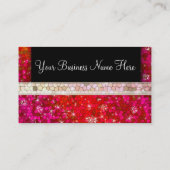 Girly Sequin Kristall Glitzer Bling Beruflich Visitenkarte (Rückseite)