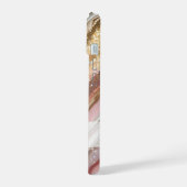 Girly Shimmering Pastel Glitzer iPhone 15 Hülle (Linke Seite)