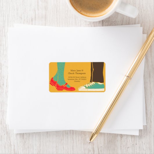 Girly Shoes & Sneakers Illustriert Adressaufkleber (Insitu)