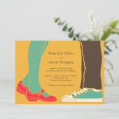 Girly Shoes & Sneakers Illustriert Einladung (Stehend Vorderseite)