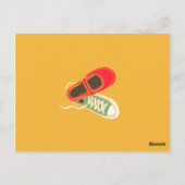 Girly Shoes & Sneakers Illustriert Postkarte (Rückseite)