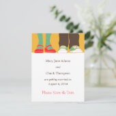 Girly Shoes & Sneakers Illustriert Save The Date (Stehend Vorderseite)