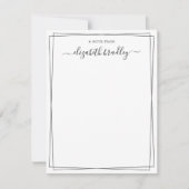 Girly Signature Script a Desk From Note Card Dankeskarte (Vorderseite)