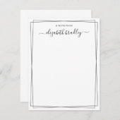 Girly Signature Script a Desk From Note Card Dankeskarte (Vorne/Hinten)