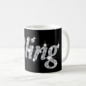 Girly silber Diamond funkeln Bling Text Kaffeetasse (VorderseiteRechts)