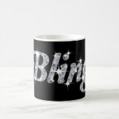 Girly silber Diamond funkeln Bling Text Kaffeetasse (Mittel)