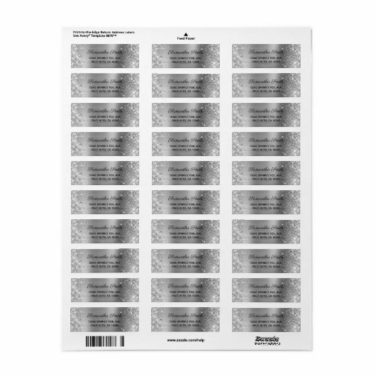 Girly Silver Glitzer and Foil (Vorne)