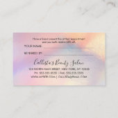 Girly Silver Glitzer Iridescent Holographic Ombre Empfehlungskarte (Rückseite)