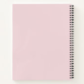 Girly Simple Blush Pink Kochbuch Rezept Signatur Notizblock (Rückseite)