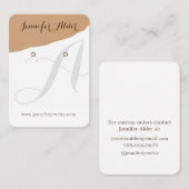 Girly simple handgefertigte Ohrring-Anzeige Visitenkarte (Vorne/Hinten)