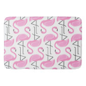 Girly Simple Modern Pink Flamingo Muster Badematte (Vorderseite)