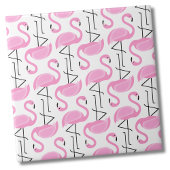 Girly Simple Modern Pink Flamingo Muster Fliese