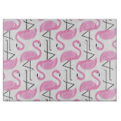Girly Simple Modern Pink Flamingo Muster Schneidebrett (Vorderseite)