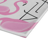 Girly Simple Modern Pink Flamingo Muster Schneidebrett (Ecke)