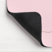 Girly Simple Rosa und Gold Monogramm Name Mousepad (Ecke)