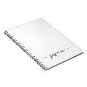 Girly Simple White Cookbook Rezept Signatur Notizblock (Rechte Seite)