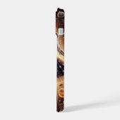 Girly Skeleton in Tutu mit Geistern, Schädeln, Fle iPhone 15 Hülle (Linke Seite)