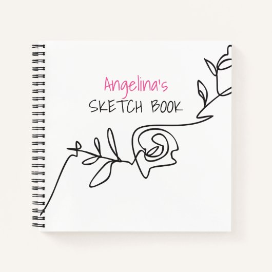Girly Sketch Book Notizblock (Vorderseite)