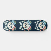 Girly Skull and Crossbones Skateboard (Horizontal)