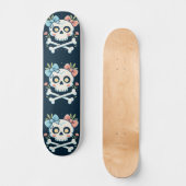 Girly Skull and Crossbones Skateboard (Vorderseite)