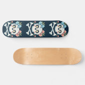Girly Skull and Crossbones Skateboard (Horizontal)