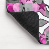 Girly Skull & Crossbones Mousepad (Ecke)