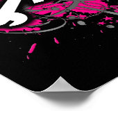 Girly Skull & Crossbones Poster (Ecke)