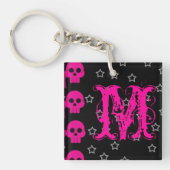 Girly Skull EMO Punk Rock Rocker Girl Key Chain Schlüsselanhänger (Vorderseite)