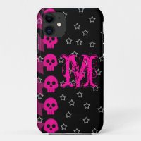 Girly Skull EMO Punk Rocker Monogram IPHONE 5 Fall