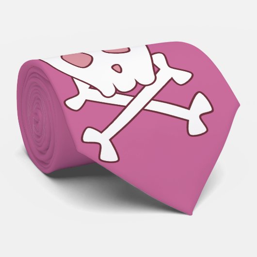 Girly Skull Krawatte (Gerollt)