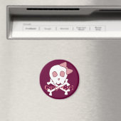 Girly Skull Magnet (In Situ (Geschirrspüler))
